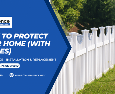 newly installed privacy fence for residential house