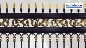 black ornamental fence