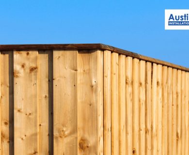 wooden privacy fence