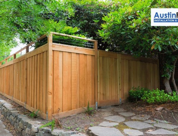 new wooden privacy fence