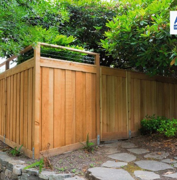 new wooden privacy fence